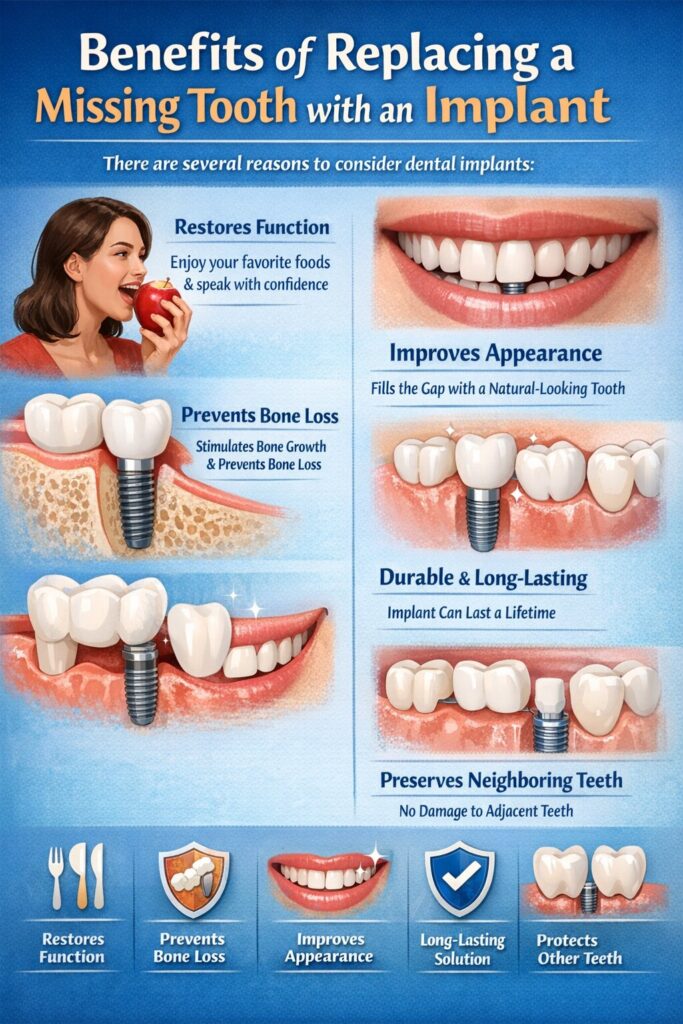 Benefits of Replacing a Missing Tooth with an Implant